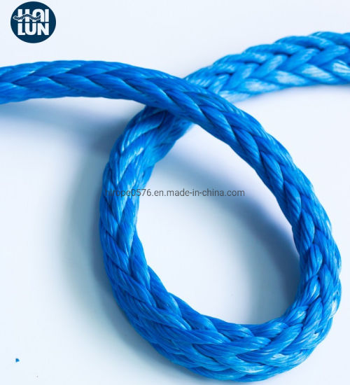 高强度蓝色UHMWPE绳索牵引绳