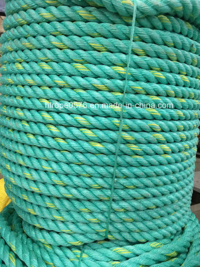 3股16mm PP尼龙编织绿色绳子钓鱼绳