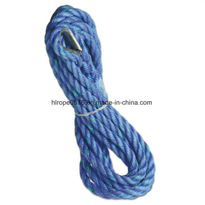 25毫米3股蓝色双绞线聚丙烯绳