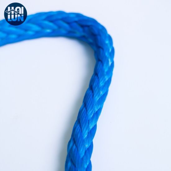 12股编织绳合成UHMWPE / Hmpe绳牵引绳